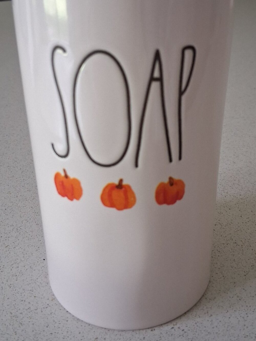 Rae Dunn Fall Pumpkins Ceramic Soap Pump Dispenser - Picture 9 of 13